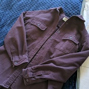 Maroon LL Bean chamois shirt
